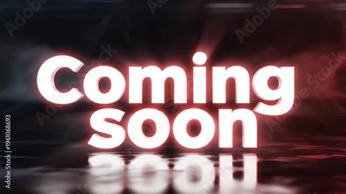 Red and white 3D text 