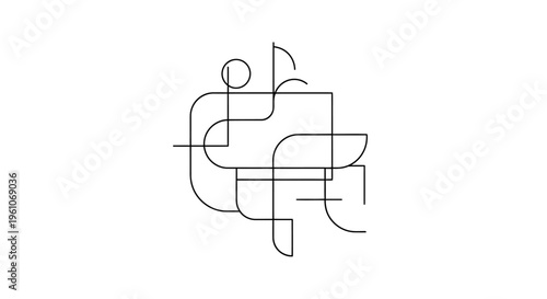 Geometric shapes forming abstract design.