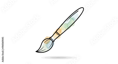 Colorful Paint Brush Art Tool.