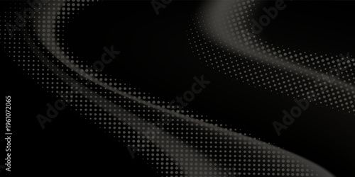 Abstract background with luxury black silk fabric with gold glitter. Texture of elegant dark cloth with gold shine, smooth satin drapery surface, vector realistic illustration