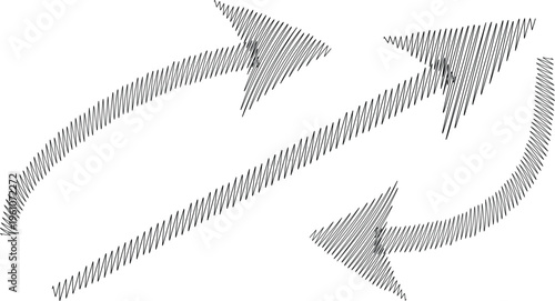 Curved arrow set grey directional navigation icons design