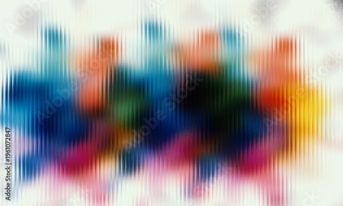 Rainbow Gradient Abstract Glass Distortion Design