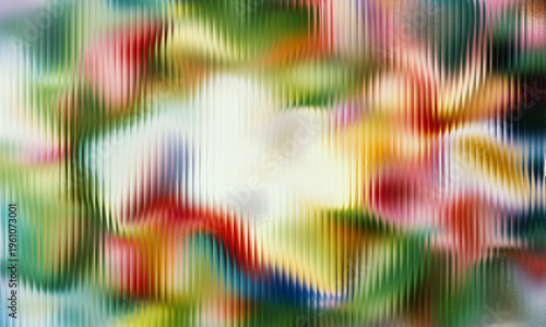 Abstract Vibrant Multi-Color Explosion with Fluted Glass Texture