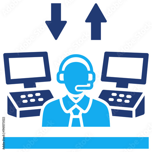 Dispatch Center Icon vector Illustration For Design.