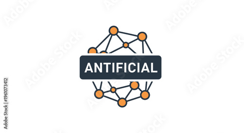 Artificial intelligence conceptual design network nodes and text element