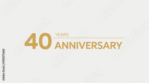 40 years anniversary celebration logo design element