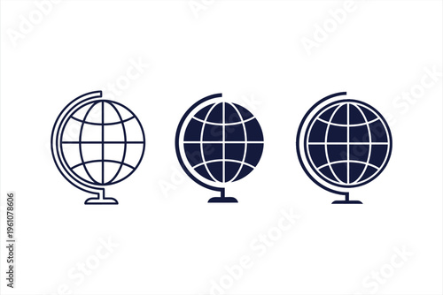 World globes icon set
