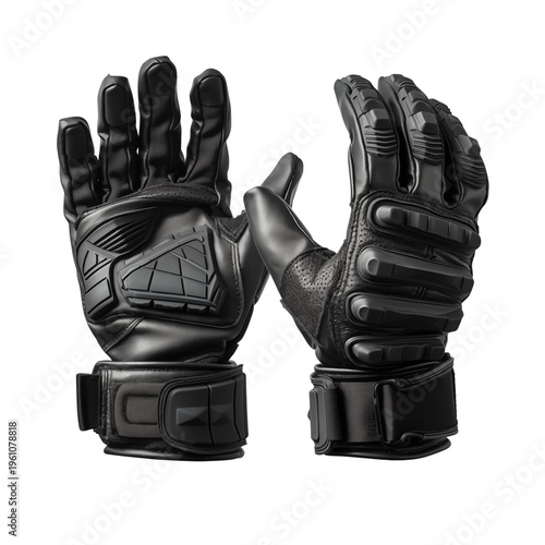 black leather gloves png