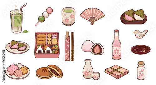 Japanese Hanami Picnic Food and Beverage Set