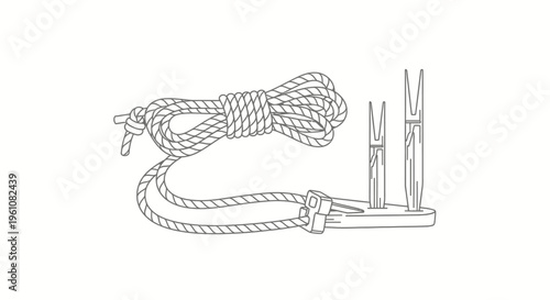 Rope and sewing needles on board.