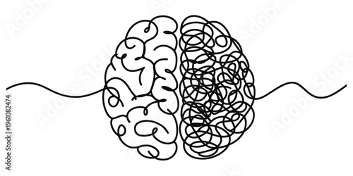 Contrasting brain hemispheres with organized and chaotic neural networks