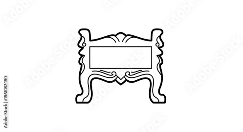 Ornate antique wooden picture frame.