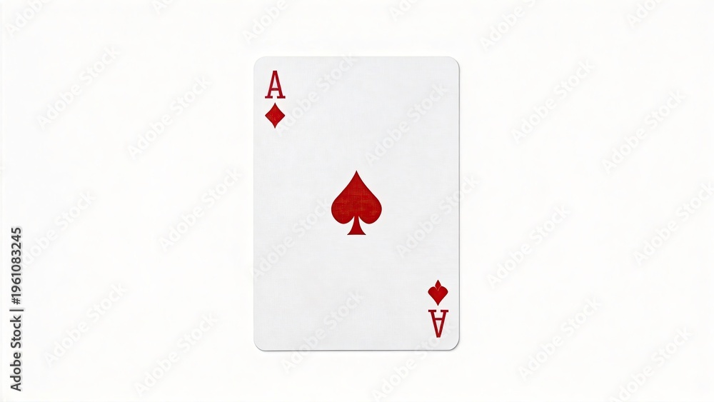 Obraz premium Ace of Spades Isolated on White Background Classic Red Symbol Gambling Poker Casino Luck Winning Deck Game Entertainment Playing Card,detail,detail,detail,detail,detail,detail