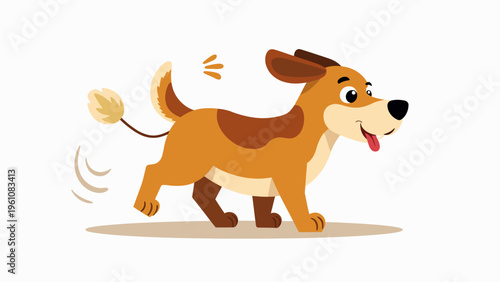 Cute cartoon husky dog running playfully for pet shop logos veterinary clinic graphics and fun active animal design concepts.