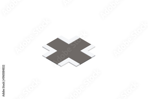 Isometric Road Cross Intersection Segment