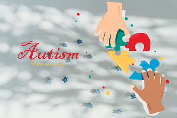 Hand drawn World Autism Awareness Day 