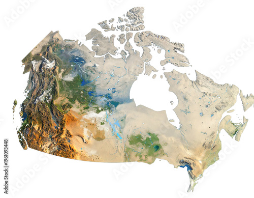 Firefly full shot of a canada and us map rmk: stylized blank continents highlighting north american geography