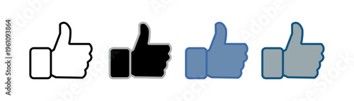 
like icon set multiple style collection with thumb design