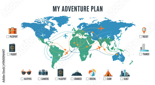 Curating Your Perfect Global Adventure A Dynamic World Travel Map Illustrating Detailed Itineraries and Essential Exploration Plans