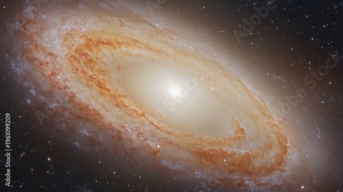 A Stunning Galaxy View Showcasing Spiral Shapes and Vibrant Colors in Space