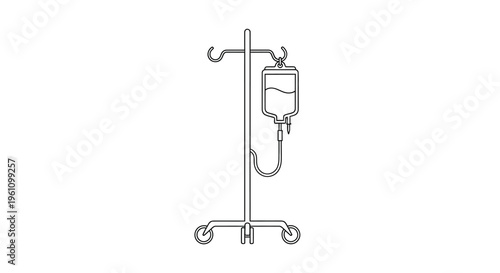 IV drip medical infusion stand.