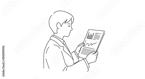 Man reading a newspaper closely.