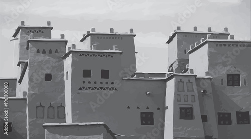 Kasbah of Taourirt, a historic fortified residence located in Ouarzazate, Saudi Arabia.