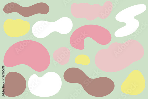 くねくねした不思議な形のモチーフの抽象的な背景