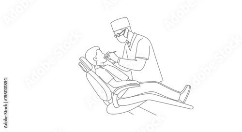 Dentist examining a patients teeth closely.