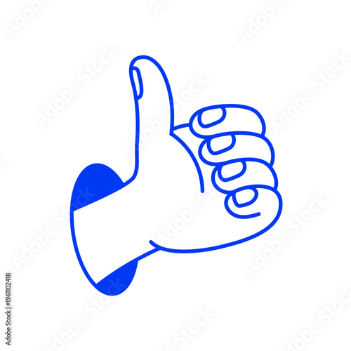 Vector hand drawn doodle mascot gesture, hand showing approve sign, agreement and high review concept 