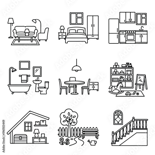Various Home Interior Exterior Parts.