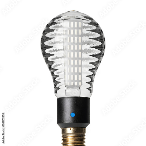 LED smart light bulb isolated on white background lighting technology