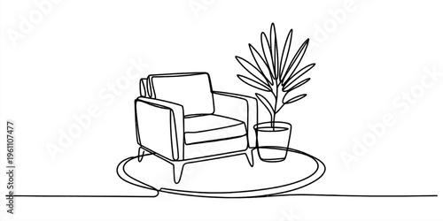 Continuous one line drawing of a high heel shoe with a platform and thin stiletto heel. Vector, illustration