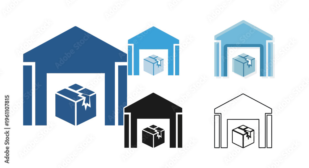 Fototapeta premium delivery, warehouse icons