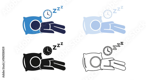sleepy watch faces, clocks and zzz signs