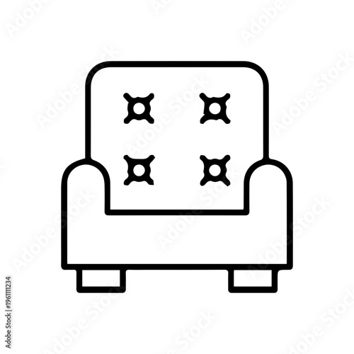 Comfortable armchair icon