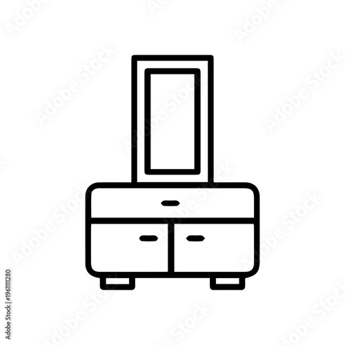 Dressing Table Outline Icon