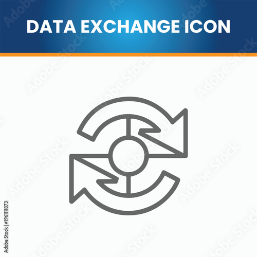 Data Exchange Icon – Secure & Modern Design