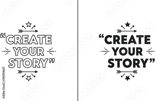 Create your story typography illustration