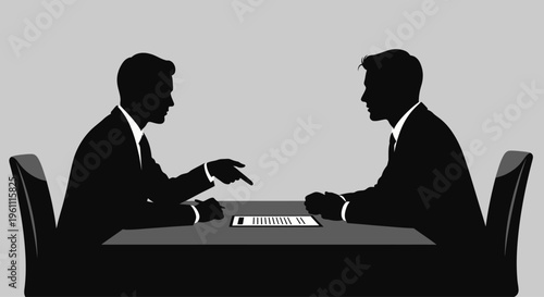 Two Businessmen in Suits Talking.