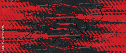 Background, contrast red and black color abstract template for business design. Technology style. You can use it for advertising, sports posters, templates, business presentations. Vector illustration