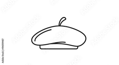 Simple line drawing of a mushroom.