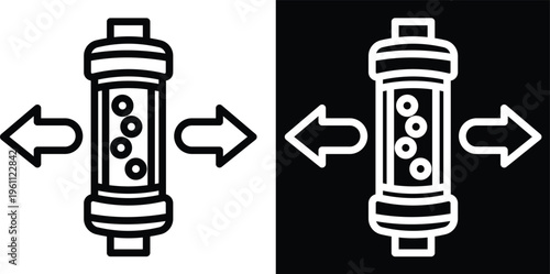 separation Two-tone version in black and white background