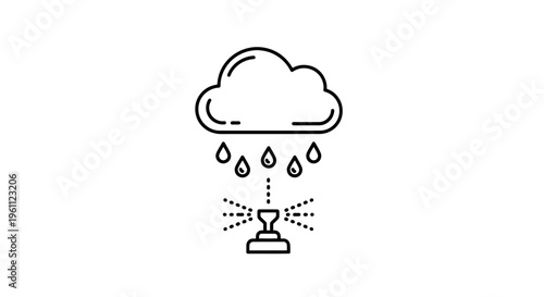 Rain Cloud Water Sprinkler System.
