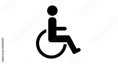 A disabled parking sign featuring a blue handicap accessibility symbol and a person in a wheelchair icon provides an illustration of invalid access for hospital and life safety help