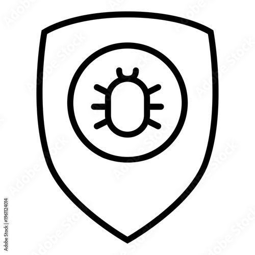 Pest icon vector. Pest control Illustration sign. Insect control symbol. pest control service logo.
