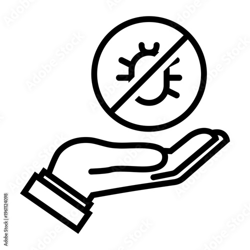 Pest icon vector. Pest control Illustration sign. Insect control symbol. pest control service logo.