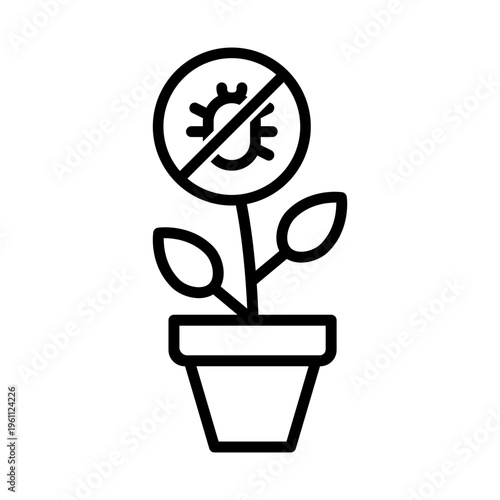 Pest icon vector. Pest control Illustration sign. Insect control symbol. pest control service logo.