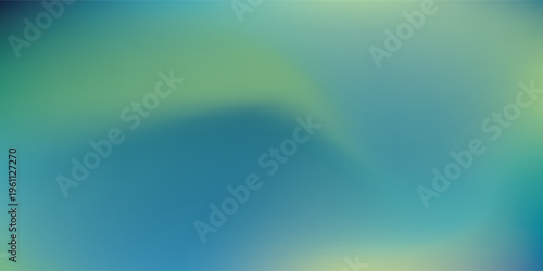 Background gradient, teals, and hints of yellow and deep blue.