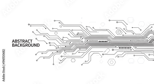 abstract technology background silhouettes
